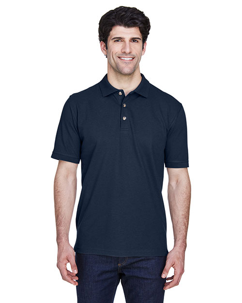 Ultraclub 8535T Men Tall Classic Pique Polo Navy at bigntallapparel