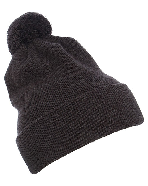 Yupoong 1501P Men Cuffed Knit Beanie with Pom Pom Hat