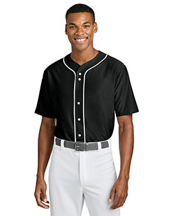 A4 A4N4184 Short Sleeve Full-Button Baseball Top