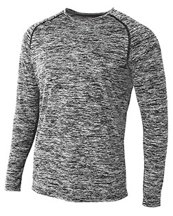 A4 N3305 Adult Space Dye Long Sleeve Raglan T-Shirt at Bigntall Apparel