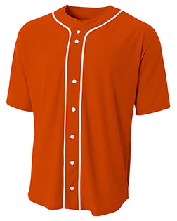 A4 N4184 Men Shorts Sleeve Full Button Baseball Top
