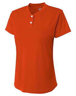 A4 NG3143  Girl's Tek 2-Button Henley Shirt