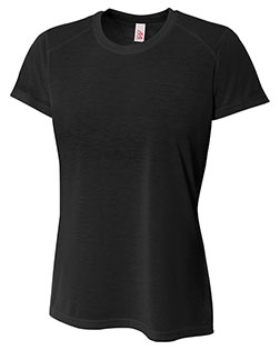 A4 NW3264  Ladies' Shorts Sleeve Spun Poly T-Shirt