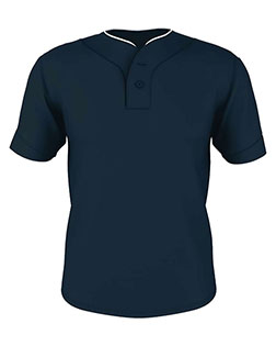 Alleson Athletic 52MTHJ  Two Button Mesh Baseball Jersey With Piping at BignTallApparel