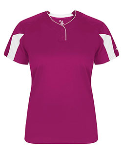 Alleson Athletic 6176 Women's Striker Placket In Big & Tall Sizes