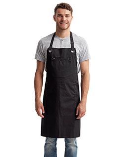 Artisan Collection by Reprime RP121 Unisex ‘Barley’ Contrast Stitch Sustainable Bib Apron at BigNTallApparel