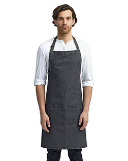 Artisan Collection by Reprime RP126 Men Unisex Jeans Stitch Denim Bib Apron