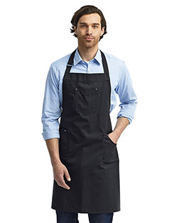 Artisan Collection by Reprime RP132 Men Unisex Cotton Chino Bib Apron at BigNTallApparel