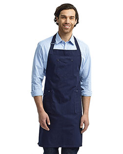 Artisan Collection by Reprime RP132 Men Unisex Cotton Chino Bib Apron at BigNTallApparel