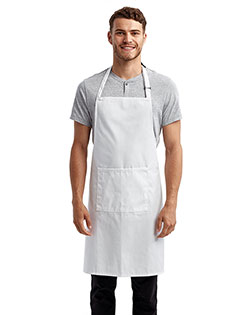 Artisan Collection by Reprime RP154 Men Unisex 'Colours' Sustainable Pocket Bib Apron at BigNTallApparel