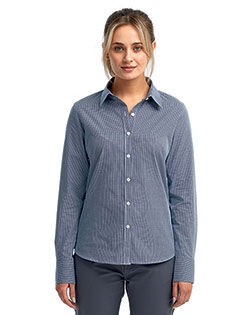 Artisan Collection by Reprime RP320 Ladies' Microcheck Gingham Long-Sleeve Cotton Shirt at BigNTallApparel