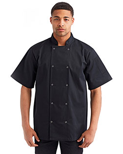 Artisan Collection by Reprime RP664  Unisex Studded Front Short-Sleeve Chef's Jacket