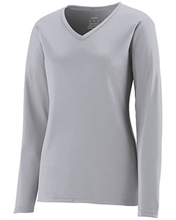 Augusta Sportswear 1788 Women's Long Sleeve V-Neck Wicking T-Shirt