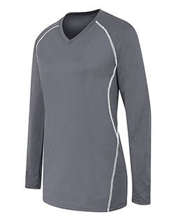 Augusta Sportswear 342162 Ladies Long Sleeve Solid Jersey at BigNTallApparel