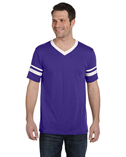 Augusta Sportswear 360 V-Neck Jersey with Striped Sleeves