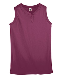 Augusta Sportswear 551  Girls Sleeveless Two-Button Softball Jersey