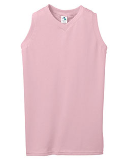 Augusta Sportswear 557 Girls' Sleeveless V-Neck Jersey