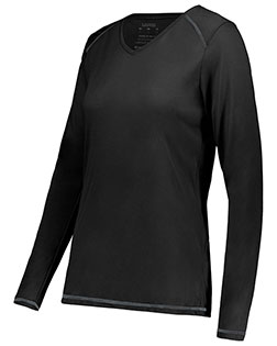 Augusta Sportswear 6847  Women's Super Soft-Spun Poly Long Sleeve V-Neck T-Shirt