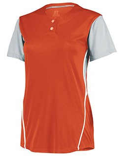 Augusta Sportswear 7R6X2X  Ladies Performance Two-Button Color Block Jersey