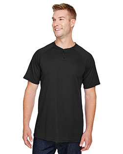 Augusta Sportswear AG1565 Men Adult Attain 2-Button Baseball Jersey  at BigNTallApparel