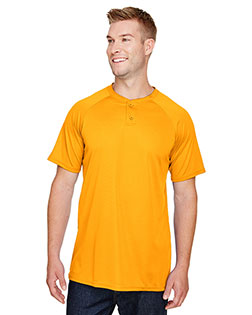 Augusta Sportswear AG1565 Men Adult Attain 2-Button Baseball Jersey  In Big & Tall Sizes