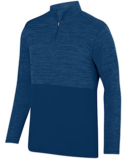 Augusta Sportswear AG2908 Men Adult Shadow Tonal Heather Quarter-Zip Pullover at BigNTallApparel