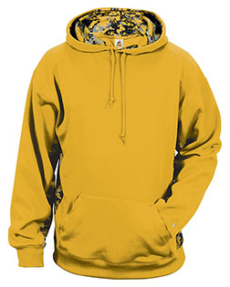 Badger 1464  Digital Camo Colorblock Performance Fleece Hooded Sweatshirt