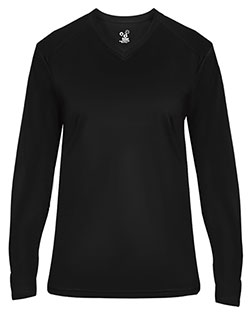 Badger 4064 Ultimate SoftLock™ Women's V-Neck Long Sleeve T-Shirt