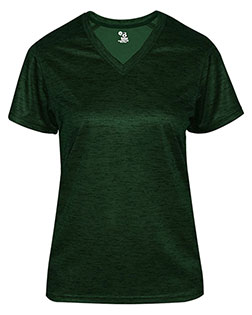 Badger 4175  Women's Tonal Blend V-Neck T-Shirt