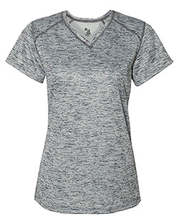 Badger 4175  Women's Tonal Blend V-Neck T-Shirt