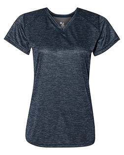 Badger 4175  Women's Tonal Blend V-Neck T-Shirt