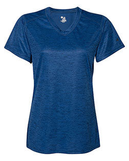 Badger 4175  Women's Tonal Blend V-Neck T-Shirt