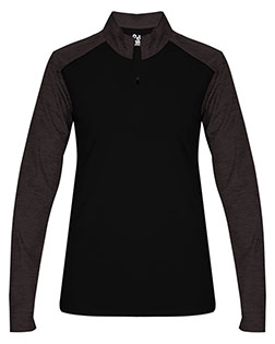 Badger 4179  Women's Sport Tonal Blend Quarter-Zip Pullover