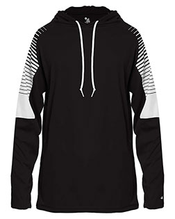 Badger 4211  Lineup Hooded Long Sleeve T-Shirt