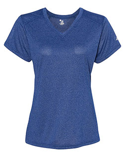 Badger 4362 Women's Pro Heather V-Neck T-Shirt
