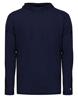 Badger 4905 Tri-Blend Surplice Hooded Long Sleeve T-Shirt In Big & Tall Sizes