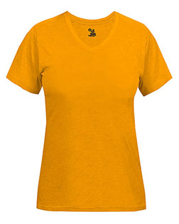 Badger 4962  Women’s Triblend Performance V-Neck Short Sleeve T-Shirt