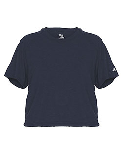 Badger 4963 Women's Tri-Blend Crop T-Shirt In Big & Tall Sizes