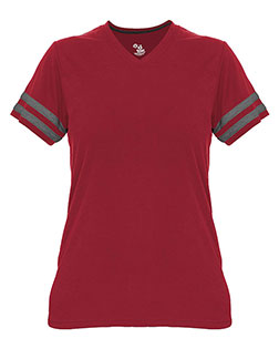 Badger 4967  Women's Tri-Blend Fan T-Shirt at BignTallApparel