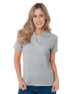 Bayside 1050 Women's USA-Made V-Neck Polo at BigNTallApparel