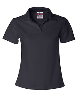 Bayside 1050 Women's USA-Made V-Neck Polo In Big & Tall Sizes