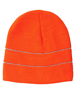 Bayside 3715  USA-Made Safety Knit Beanie with 3M Reflective Thread