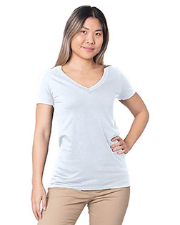 Bayside 5875  Ladies' Fine Jersey V-Neck T-Shirt