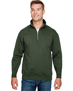 Bayside 920 USA-Made Quarter-Zip Pullover Sweatshirt at BigNTallApparel