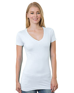 Bayside BA3407  Ladies' USA Made V-Neck T-Shirt