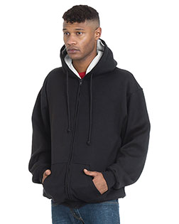 Bayside BA940 adult Super Heavy Thermal-Lined Full-Zip Hooded Sweatshirt