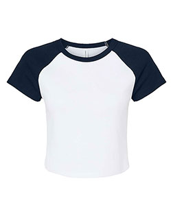 Bella + Canvas 1201 Ladies' Micro Ribbed Raglan Baby Tee at BigNTallApparel