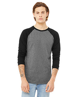 Bella + Canvas 3000C Men 4.2 Oz. Hawthorne Baseball T-Shirt