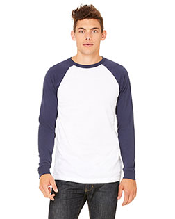 Bella + Canvas 3000C Men 4.2 Oz. Hawthorne Baseball T-Shirt at BigNTallApparel