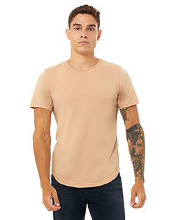 Bella + Canvas 3003C Men FWD Fashion 's Curved Hem Short Sleeve T-Shirt at BigNTallApparel
